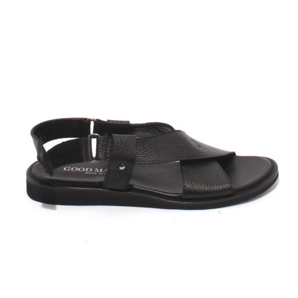 GoodMan 099a Black Leather Slingback Slides Men Comfort Sandals main image 8